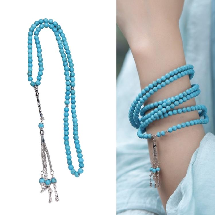 Traditional Islamic Prayer Beads Strand Turquoise Design For Faithful Worshipers And Fashion Forward Wearer