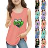 Dziewczęce Koszulki Bez Rękawów na Lato z Okrągłym Dekoltem Top Tank St. dzień Patryka