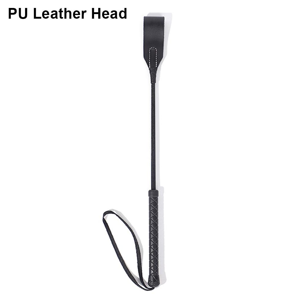 1Pcs New Portable Horse Whip With Handle PU Leather Equestrian Training Pointer Racing Riding Crop Lash Supplies