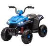Electric Kids' Quad Bike, Light & Music, Suspension, 5 km/h, 50 Min. Riding Time, for 3-5 Years, Blue