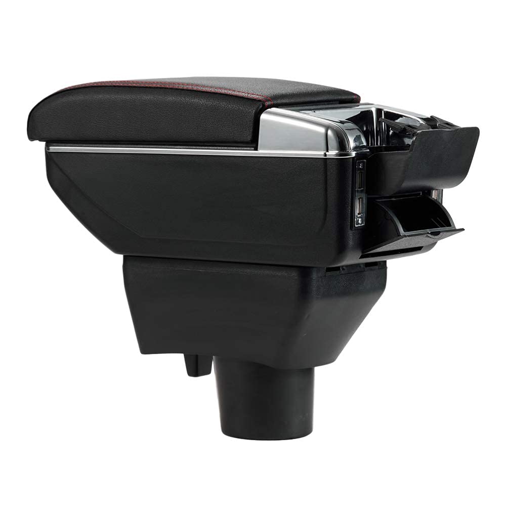 Argentavis Compatible with Nissan Aqua and Nissan Storage Console Box with Water Bottle Cup and Small Item Compartment Black Armrest, (NHP10 Series)