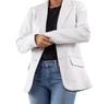 Stylish Formal Office Fit Handmade Leather White Women's Blazer Lambskin Genuine