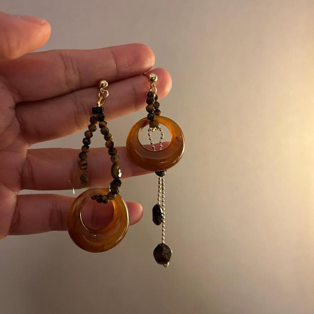 Gold-Plated U-Shaped Resin Ear Cuffs: Retro Y2K High-End Autumn & Winter Earrings