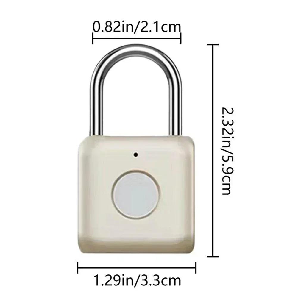Keyless Waterproof Fingerprint Padlock Smart Lock with Advanced Fingerprint Recognition and Anti Theft Features