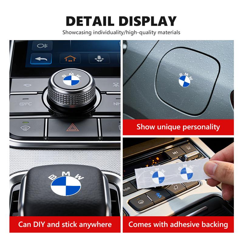 DLCP9 Car Logo Sticker Crystal Auto Stickers Fuel Tank Decor Accessories For BMW M Performance E36 E46 E60 E90 E91 E92 E93 F30 F20