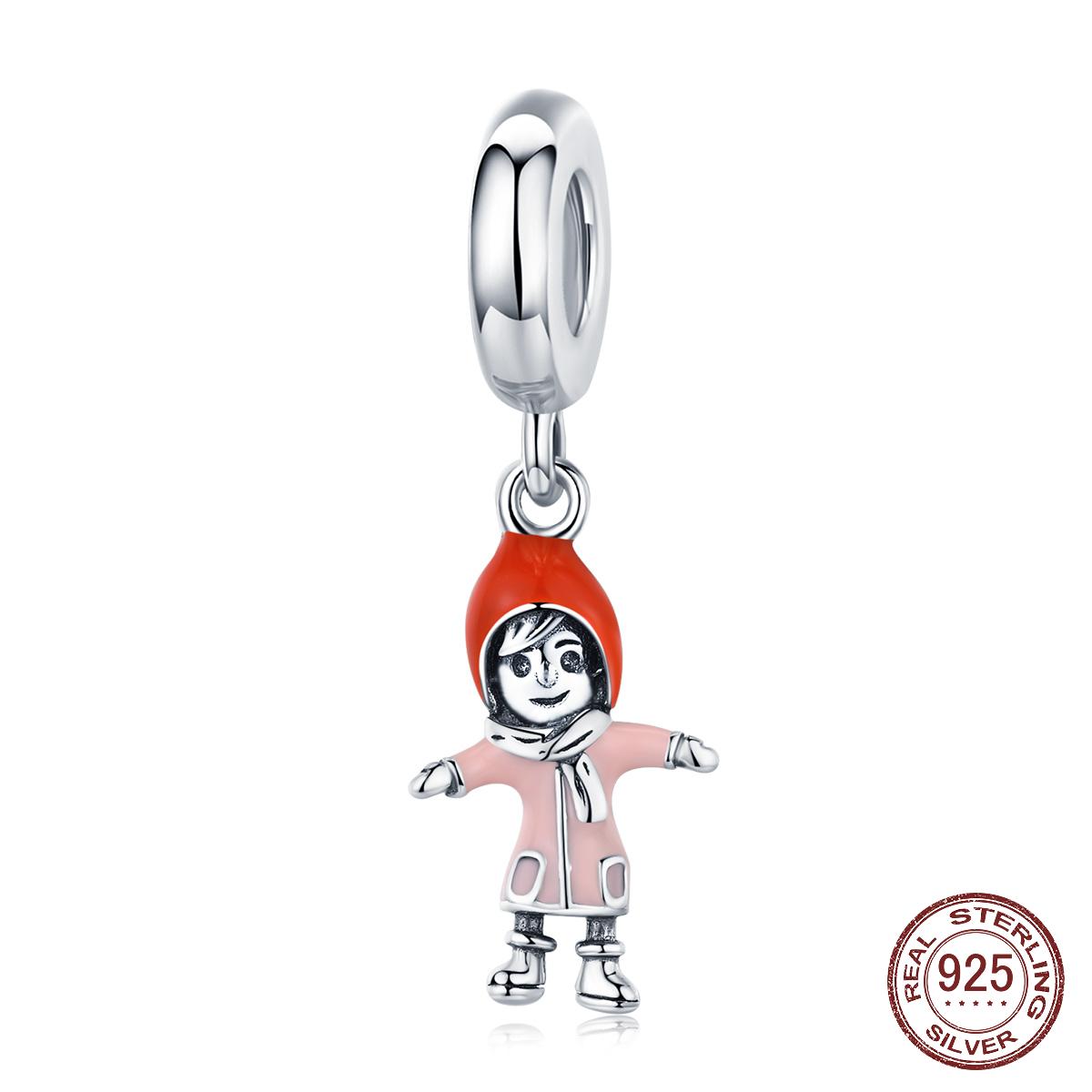 

925 Стерлинг Серебряный Красная Шапочка Саншайн Девушка Шарм Fit Браслеты Браслеты Бутик изобразительных ювелирных изделий подарок для женщин