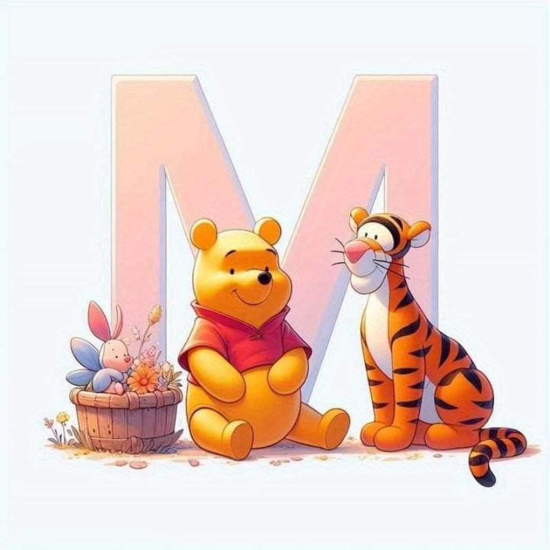Full Drill Diamond Mosaic Winnie Pooh DIY Cartoon Painting Piglet Cross Stitch Tigger 26 Letters Embroidery Home Decor