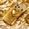 Premium gegalvaniseerde glazen telefoonhoes voor iPhone 17 16 15 14 13 12 11pm Pro Plus. Stijlvol luxe en high-end gouden hart.