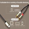 Mobile Phone Speaker Amplifier Type C To 2 RCA Aux Cord Audio Cable Converter