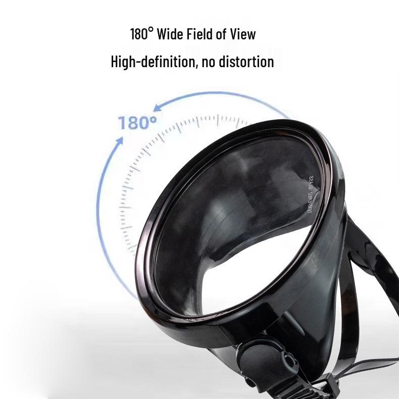 Unisex Waterproof PVC Snorkeling Mask with HD Tempered Glass & Wide Field of View