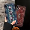 Case for iPhone 7 8 17Air 13 12 11 17 Pro Max XS Max XR 15 16 14 Plus Black Soft Phone Cover Retro Ethnic Totem Pattern