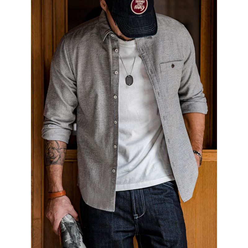 Madden Casual Flannel Business Commute Long Sleeve Tooling
