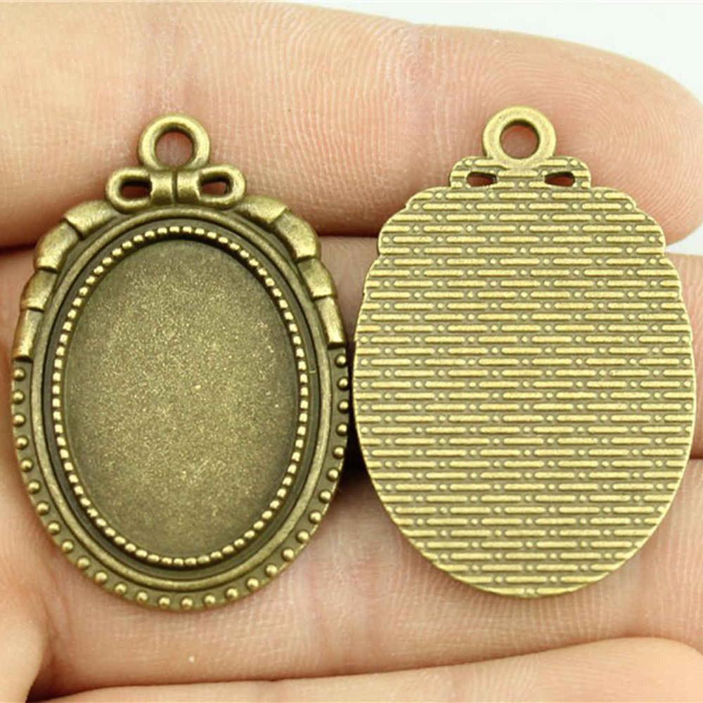 Owalna szklana baza kaboszonowa, oprawa, ramka pasująca 18x25mm 13x18mm, akcesoria, części, męska biżuteria, masywna, oryginalna dla Ciebie