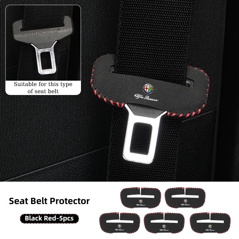 2026 Hot Sticker Car Seat Belt Clip Protector Seatbelt Buckle Plug Protective Cover For Alfa Romeo Giulietta GT 159 147 156 Mito