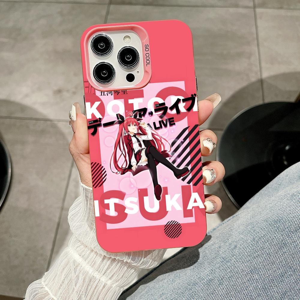 

Date a Live Kotori Itsuka Pink Translucent Mobile Phone Case for iPhone 17 16 15 14 13 12 11 X XR XS Air Pro Max Plus Cover iPhone 14 Pro Max