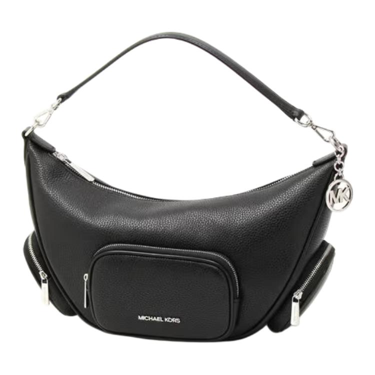 Michael Kors Mk Pkt Shoulder Zip Closure Leather Tote Bag Women Tote Bags Black 35R6S0WS8L-BLACK