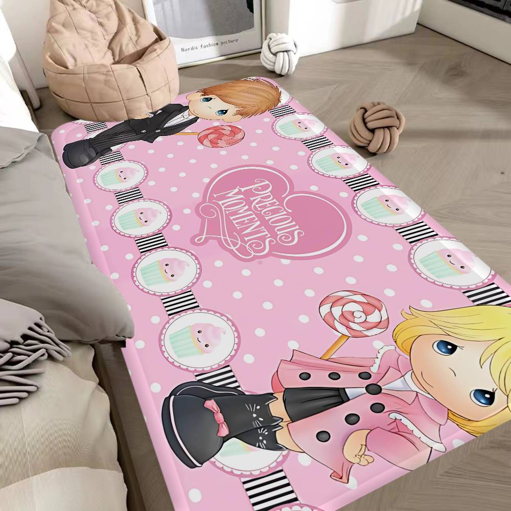 Precious Moments Cute Floor Mat INS Style Soft Bedroom Floor House Laundry Room Mat Anti-skid Household Carpets