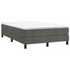Maison Exclusive - Sommier à lattes de lit et matelas gris foncé 120x190cm velours