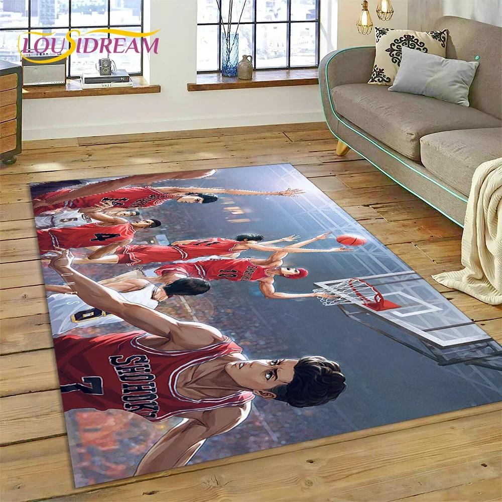 Cartoon Slam Dunk Basketball Anime Carpet Rug for Bedroom Living Room Home Sofa Decoration,Children Game Large Decor Floor Mat