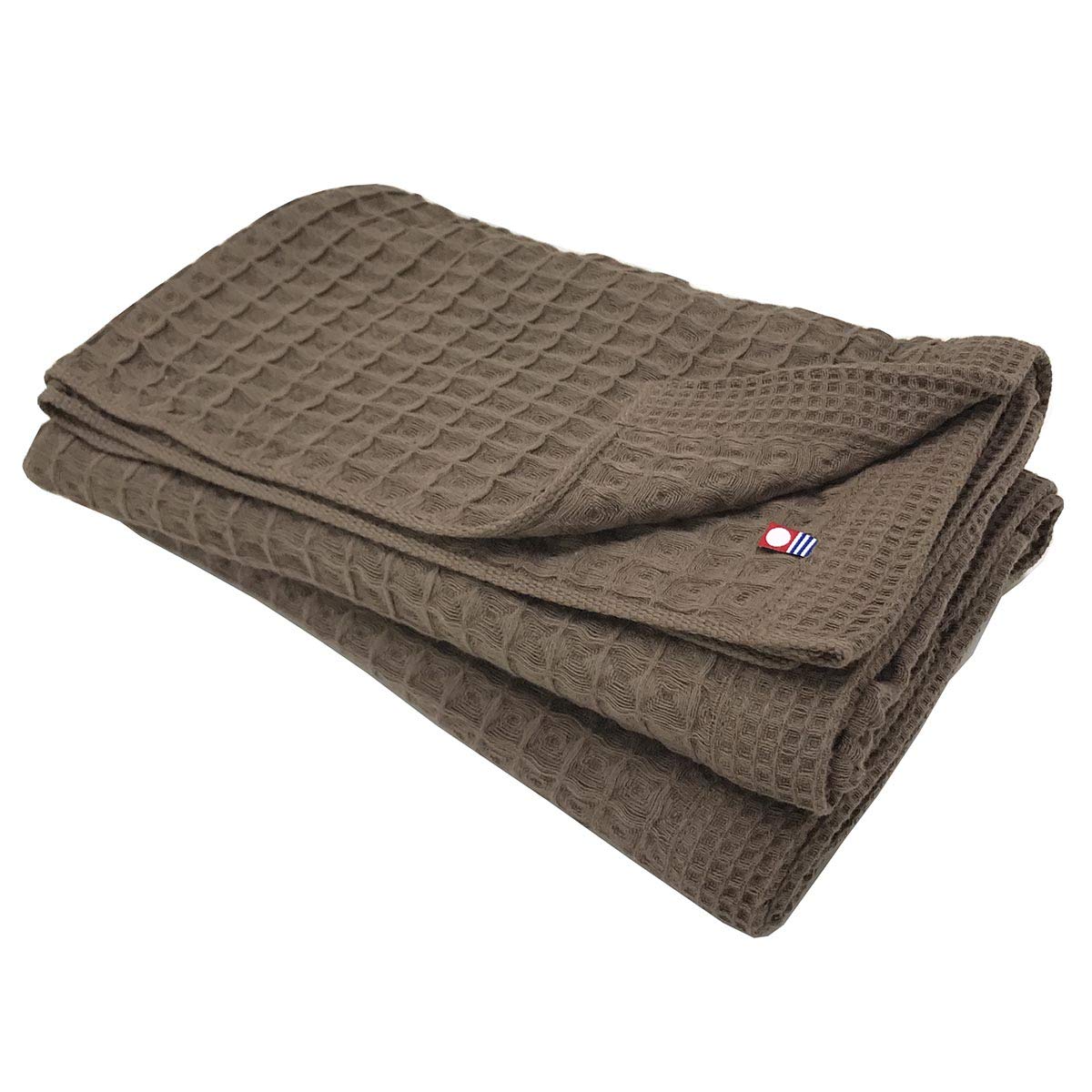 Imabari Towel Bath Towel Set of Waffle 60x125cm 2, Weave, Brown,