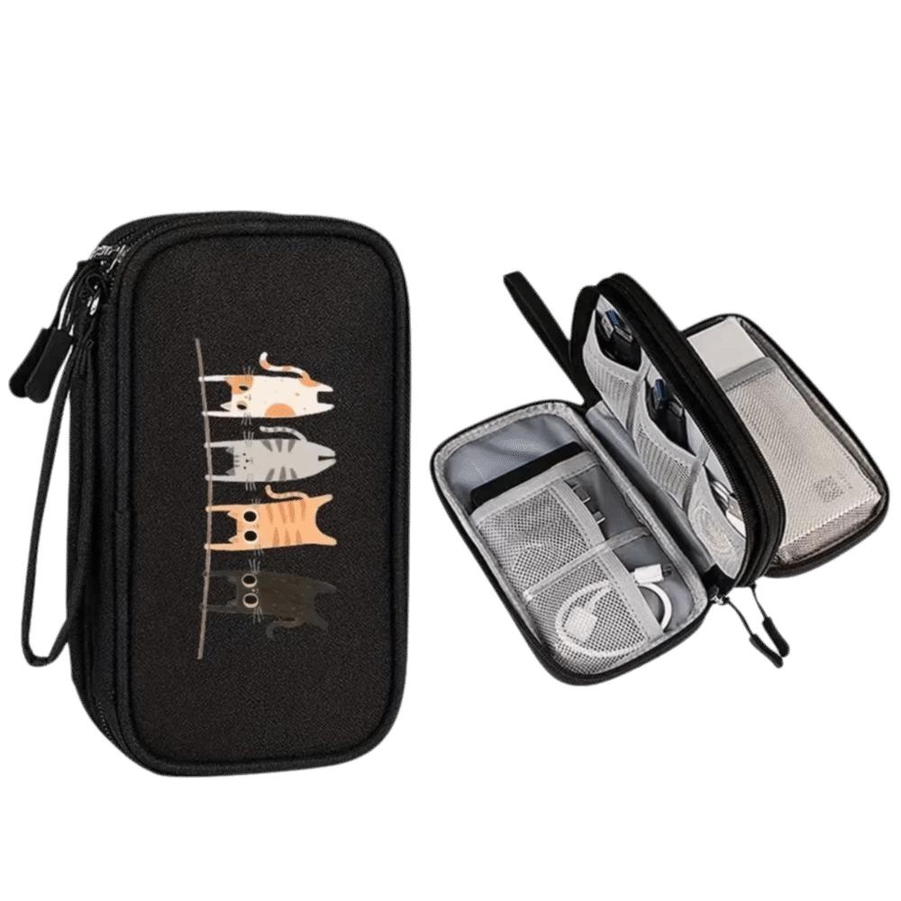 Double-layer Storage Bag Multifunctional Travel Handbag Portable Digital Accessorie Bag чёрный