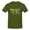 Vintage 1976 50th Birthday Gift Distressed Design Dating Tshirt Street Vibe Suitable For All Seasons Cotton Tee