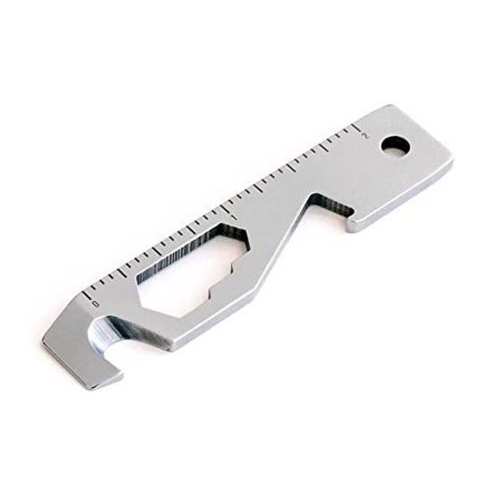 AAGWW Key Tool 10-in-1 Keychain Multi-Function (Bottle Opener Screwdriver Power Cable Cutter Box Wire Counting Hex Wrench X3) Holder (1 Piece)