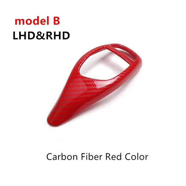 

Carbon Fiber Style Gear Shift Handle Sleeve Cover Trim For BMW F20 F21 F22 F23 F30 F31 F34 F35 F32 F33 F36 Interior Accessories model B Red