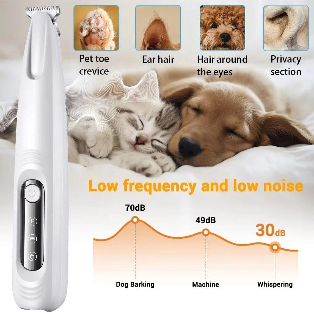 Waterproof Pet Electric Push Clippers USB Rechargeable Cat Paw Shaver Dogs Haircut
