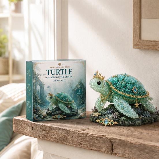 Kit fai da te con perline Oceano Mitico per Principianti, Kit per la Realizzazione di Animali 3D con Perline con Istruzioni, Design Unici di Animali Marini con Perline e Modello