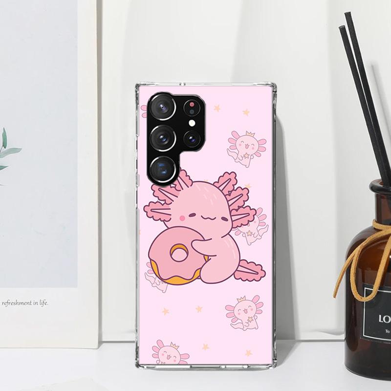 Cute Axolotl Kawaii Phone Case For Samsung Galaxy S26 S25 Edge S24 FE S23 S22 Ultra S21 Plus S20 + Art Fundas Back Cover Galaxy