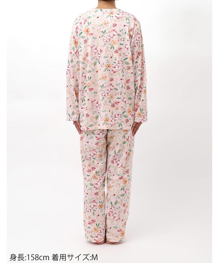 Długie długie dżersejowe bawełniane PI [Wing/Wacoal] Piżama, rękawy, spodnie, 100% (Główny korpus), materiał, EP8071, damski