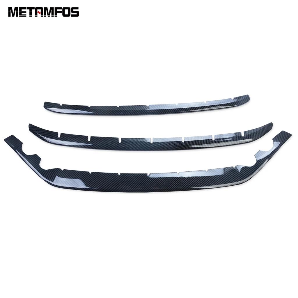 For Honda CR-V CRV 2017 2018  Carbon Fiber Front Bumper Center Grille Raing Grill Strip Molding Trim Accessories Car Styling