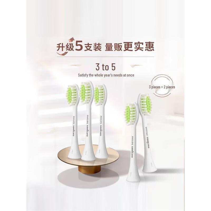 

Philips Bright White Насадки для электрической зубной щетки, Серия Small Feather (5 упаковок) Китайская вилка (адаптер в комплекте)
