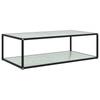 Day and Night - Day and Night White Tempered Glass Coffee Table 120x60x35 Cm