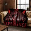 3D ACDC Rock Band Catoon Flannel Blanket Soft Warm Blanket Throw Blanket for Bedroom Living Room Bed Travel Camping Picnic Gift