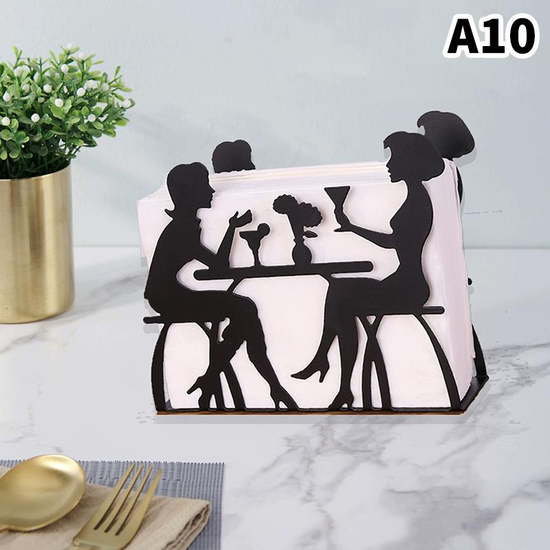 1Pc Elegant Iron Art Tissue Box Homestay Napkin Holder Kitchen Dining Tabletop Accessory For Home And Restaurant Use