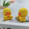 Leisure Than Love Little Yellow Duck Statue Ornament, 3D Printed Duck Sitting Leisure Statue, Funny Duck Home Decoration