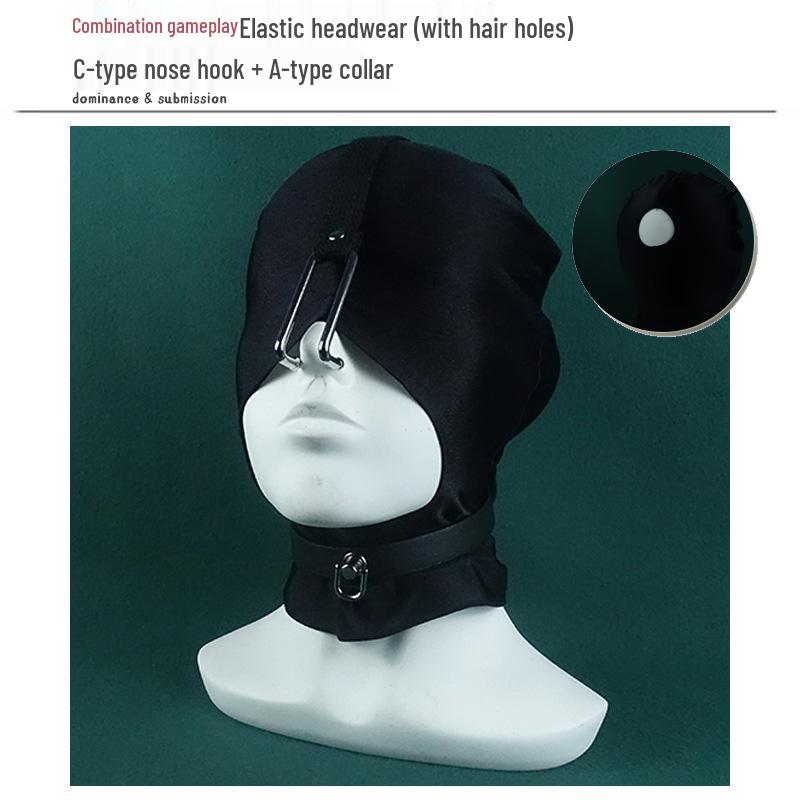 Nose Hook Headgear for Facial Domination BDSM Toy