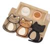 Cartoon Diatom Mud Pet Feeding Mat - Water-Absorbent, Anti-Slip, Dirt-Resistant, Dustproof, Easy-Clean for Cats & Dogs.