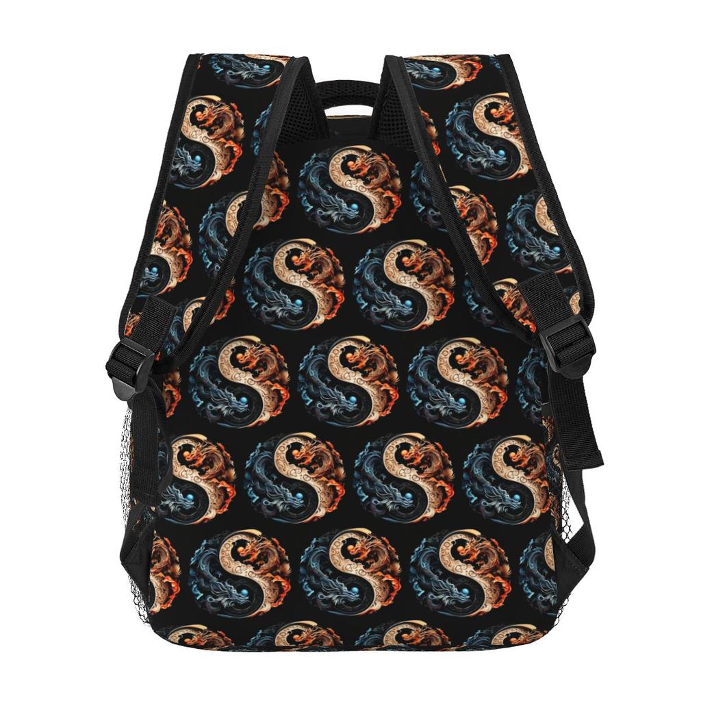 Chinese Dragon Loong Print Backpack Student Boys Girls BookBag Children School Bag Computer Shoulder Bags for Men Women