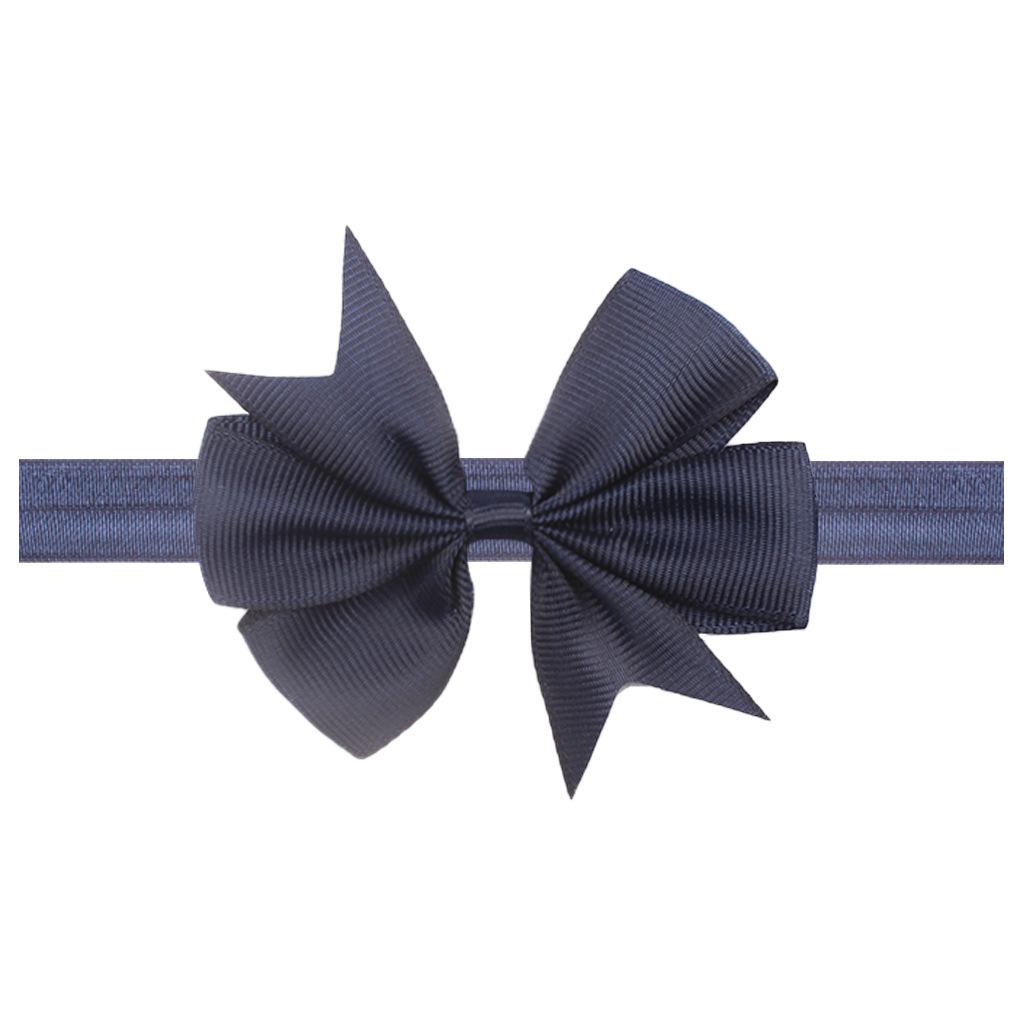 European & American Baby Bow Swallowtail Headband - 21 Solid Colors