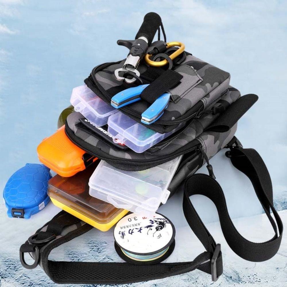 Waterproof Fishing Chest Bag Rod Holders Fishing Tackle Pack Lure Fishing Bags  Hiking Camping