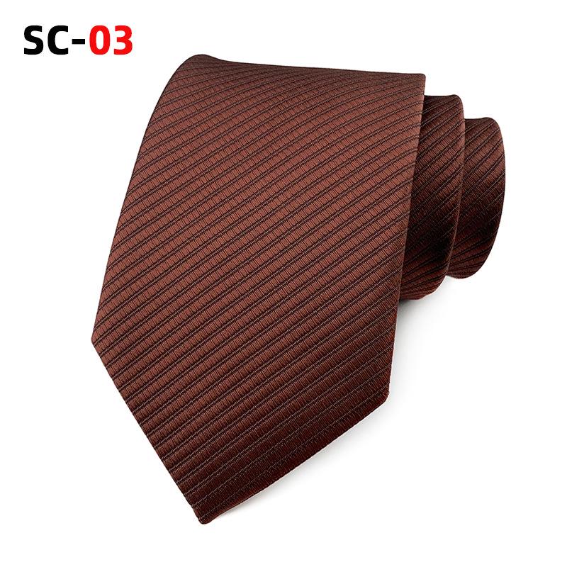 Einfarbige Krawatte aus hochdichtem Satin, 8 cm - Koreanische Mode, Business-Herrenaccessoire