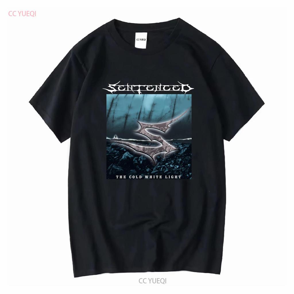Nuova Popolare Band Sentenced T-shirt Nera Cotone Taglia Completa manica lunga o corta vintage Lavata Casual streetwear Versatile