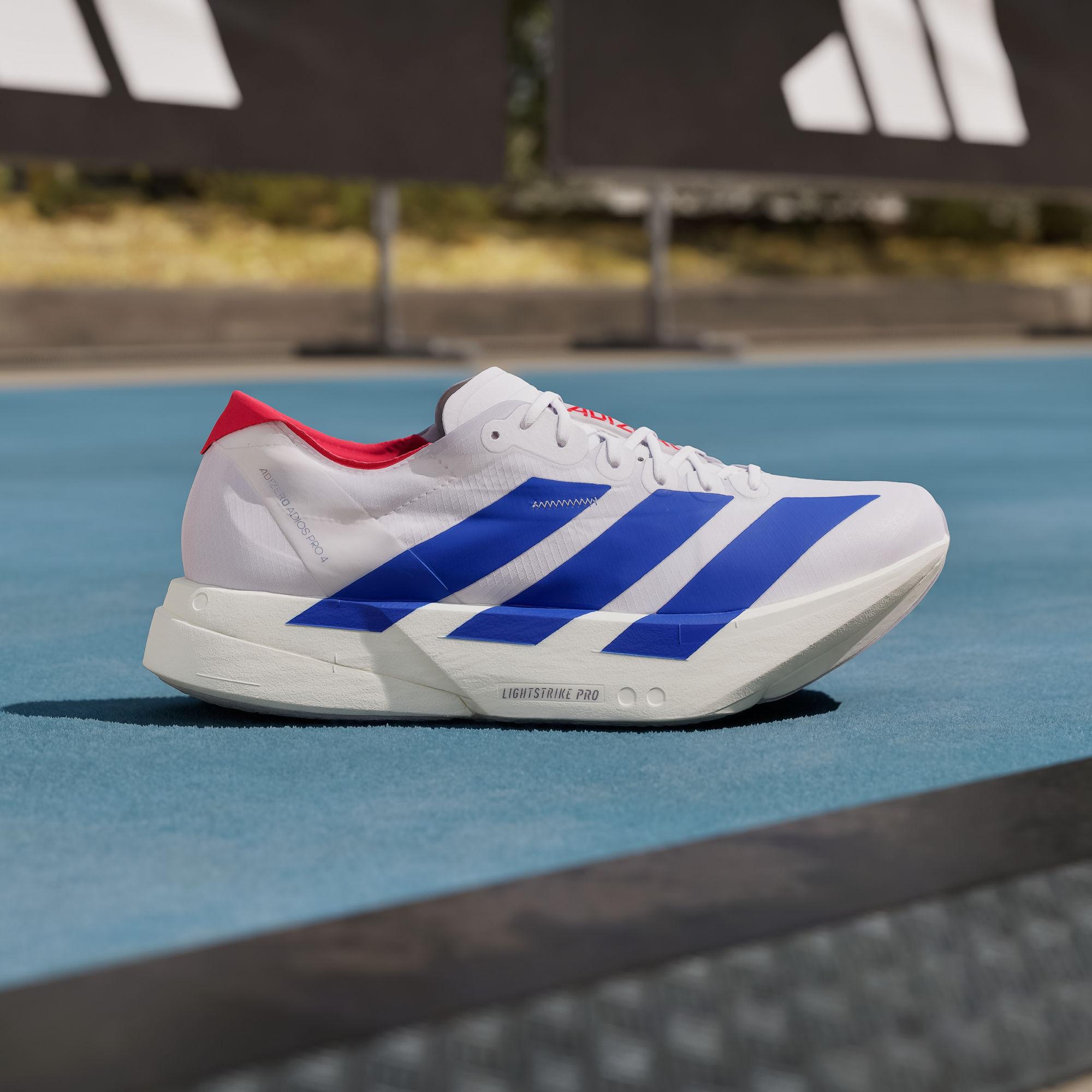

adidas Adizero Adios Pro 4 White Royal Blue Ruby 40