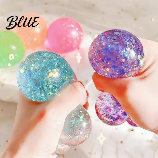 Anxiety Relief Gadget Colorful Squeeze Toy Slow-Rising Soft Fidget TPR Stress Relaxation Ball Decompression for Adults Kids Novelty Party Favor