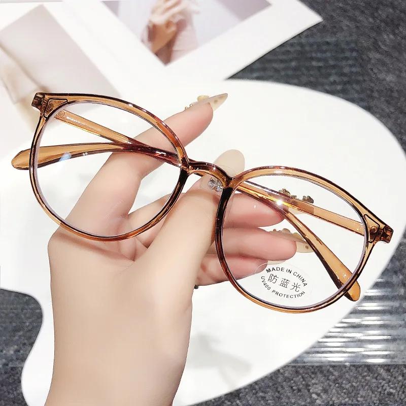 Vintage Round Reading Glasses Women Fashion Anti Blue Light Farsighted Eyeglasses Anti-fatigue Hyperopia Prescription Eyewear