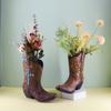 Kreative Stiefelform Vasen Harz Blumentopf Haus Wohnzimmer Schreibtisch Dekoration Blumenarrangement Hydroponischer Pflanzenbehälter