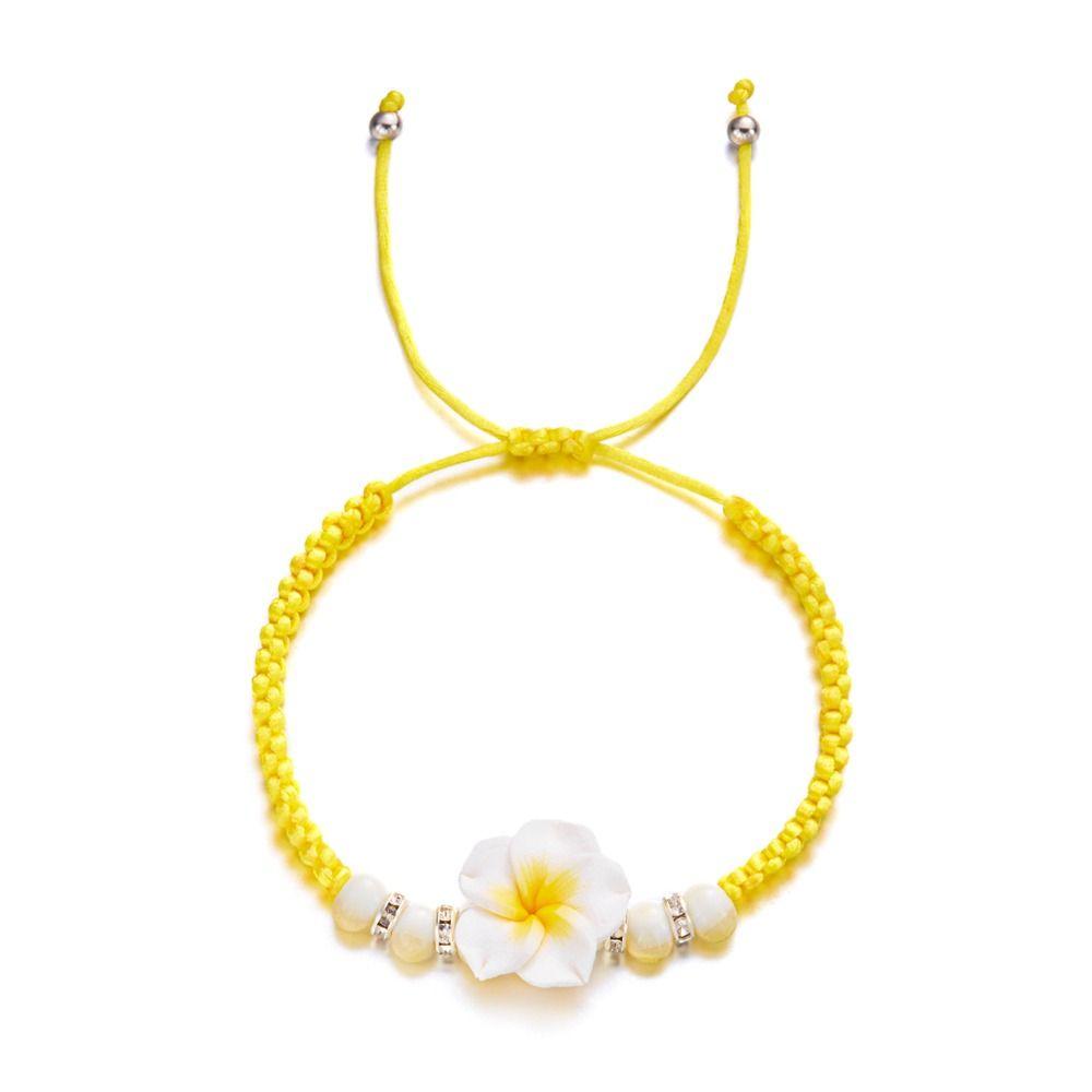 Boho Flower Bracelet Colorful Bohemian Beach Jewelry Cute Egg Flower Bangle  Jewelry Gifts